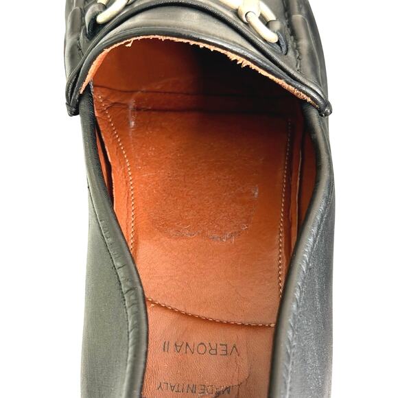 Allen Edmonds Verona II black loafers silver toned horsebit detail size 10 main image 8